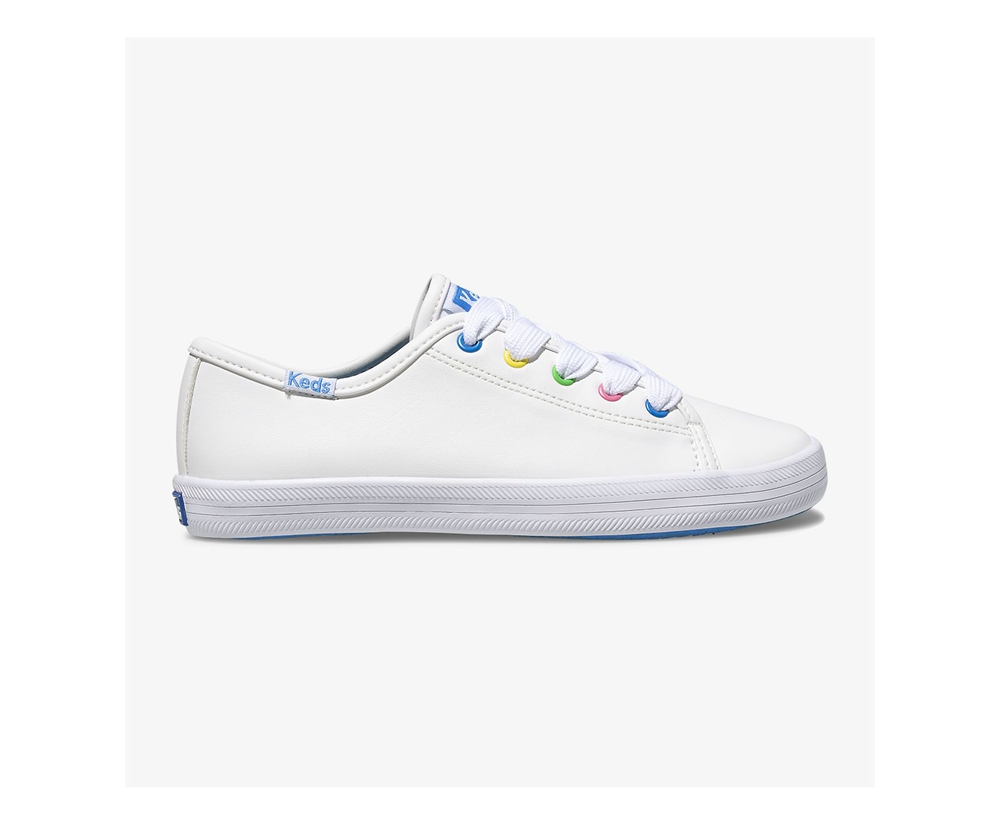 Tenis Keds Niña Blancos - Kickstart Multi-Color Eyelets - 9357-VKATW